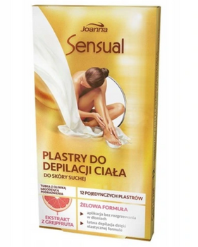 Joanna Gel senzual pentru îndepărtarea părului de pe corp Plasture cu grapefruit 12 buc