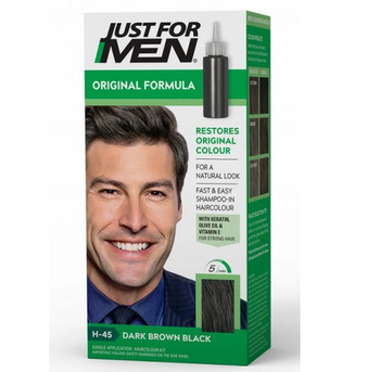 Just For Men Dark Brown Black H45 Sampon pentru colorarea parului maro inchis negru 60g