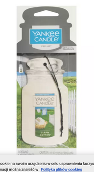 Yankee Candle Car Borcan Single Clean Cotton