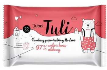 Luba Hârtie igienică umezită cu parfum pentru copii 97% apă și acid lactic 50 buc