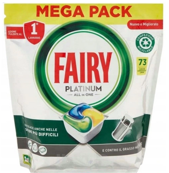 Fairy Platinum All In One capsule de spălat vase Lămâie 73 buc