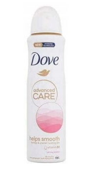 Spray antiperspirant Dove Woman Advanced Care Calming Blossom cu un parfum floral delicat 150 ml
