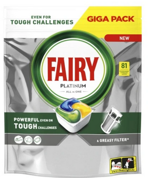 Fairy Platinium Lemon Capsule de spălat vase 81 buc