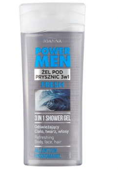 Gel de duș Joanna Power Men 3 în 1 FRESH Allantoin și Hydromanil 100 ml