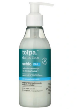 Tolpa Dermo Face Sebio BHL Gel-microemulsie antiacnee pentru spălarea feței 195 ml