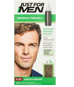 Just For Men Maro Mediu H35 Sampon pentru colorarea parului Maro Mediu 60g