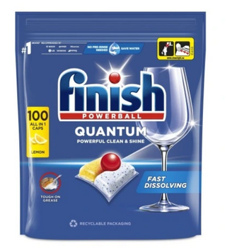 Finish Tabs Powerball Quantum All in 1 Lemon 100 Capsule pentru spălarea vaselor