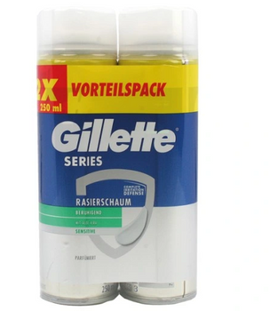 Spumă de bărbierit Gillette Series Sensitive 2x250 ml