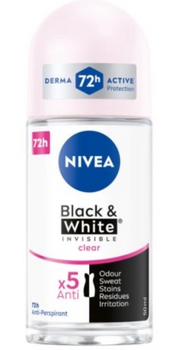 Nivea Woman Black White Invisible Clear 72h Roll-on Deodorant 50 ml