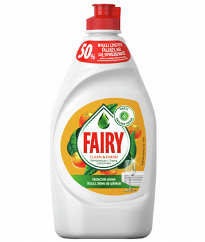 Lichid de spălat vase Fairy Clean&Fresh Portocală cu iarbă de lămâie 450 ml