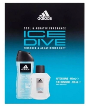 Adidas Ice Dive Kit pentru bărbați Loțiune după ras 100 ml + Gel de duș 250 ml