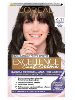 L'Oreal Paris Excellence Cool Creme Culoare de păr 4.11 Ultra Fine Brown