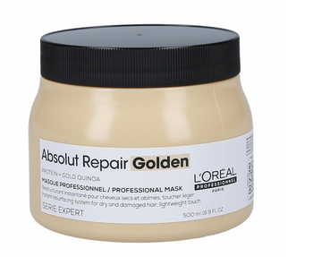 Loreal Absolut Repair Golden Protein + Quinoa Golden Mask pentru par subtire deteriorat 500ml