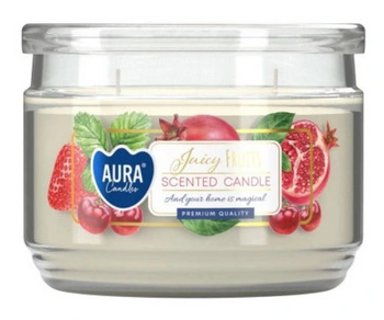 Bispol Lumânare parfumată în sticlă cu două fitiluri 280 ml Juicy fruit