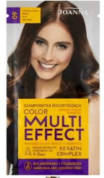 Joanna Multi Effect Color Keratin Complex Samponetka -09 Walnut Brown 35 g