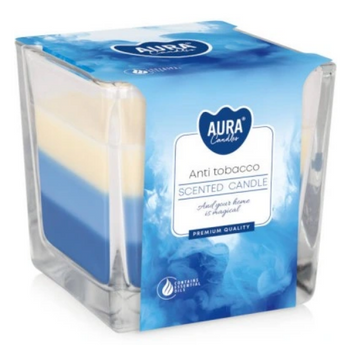 Bispol Lumânare parfumată în sticlă tricoloră 170 g Antitabak