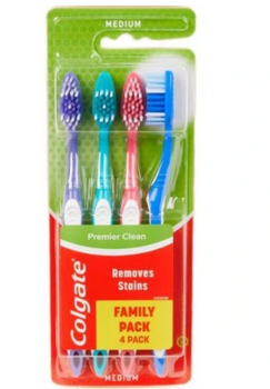Colgate Premier Clean Set de 4 periuțe de dinți manuale