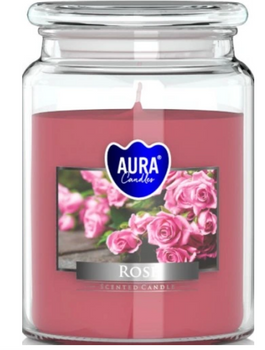 Lumânare parfumată Bispol în sticlă 500 g Rose