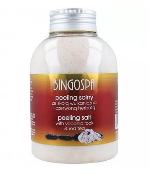 BingoSpa Peeling cu sare cu rocă vulcanică și ceai roșu 580g