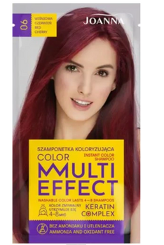 Joanna Multi Effect Color Keratin Complex Samponetka -06 Cherry Red 35 g
