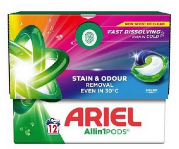 ARIEL Capsule de spălare a culorilor 12 buc