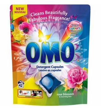 Omo Color Rose Blossom &amp; Morning Dew Capsule 42 buc