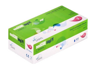 Outline easyCare Mănuși de unică folosință din vinil fără pudră S 100 bucăți alb transparent