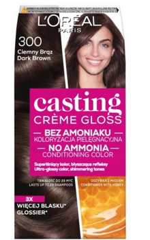 L'Oreal Paris Casting Creme Gloss Culoare de păr 300 Castaniu închis