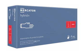 Mercator Hybrid+ Mănuși de unică folosință vinil-nitril fără pudră L 100 buc Albastru