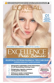 L'Oreal Paris Excellence Pure Blonde Creme Hair Colour 01 Ultra Light Ash Blonde