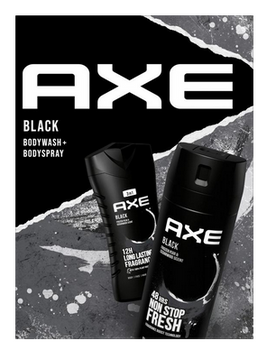 Set cadou pentru bărbați Axe Black Antiperspirant 150 ml + Gel 250 ml