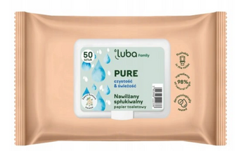 Luba Hârtie igienică umezită Pure 50 buc