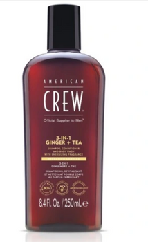 American Crew 3 în 1 Gel cu ghimbir + ceai 250 ml
