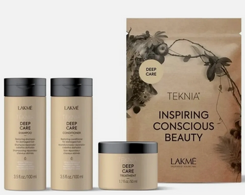 Lakme Teknia Deep Care Travel Pack 2x100+50 ml Set de cosmetice