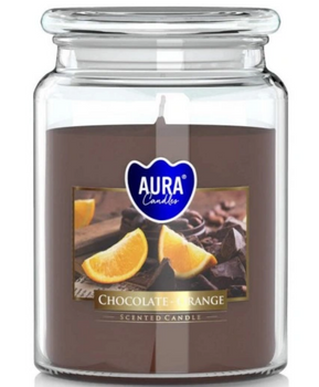 Bispol Lumânare parfumată în sticlă 500 g Ciocolată Portocale