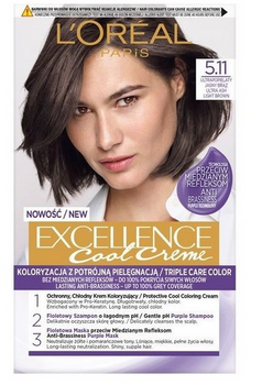 L'Oreal Paris Excellence Cool Creme vopsea de păr 5.11 Ultra Fine Light Brown