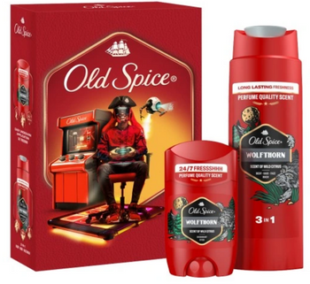 Old Spice Wolfthorn set cadou Deodorant stick 50 ml + Gel de duș 250 ml