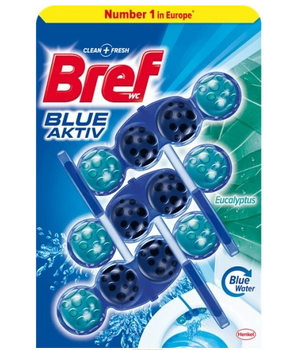 Bref Color Aktiv Eucalyptus 3 x 50 g Suspensie colorantă pentru toaletă