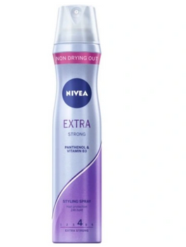 Nivea 4 Spray de păr extra puternic 250 ml Fixează stylingul final al părului