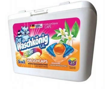 Waschkonig Color 5in1 Capsule de rufe portocalii 35 buc