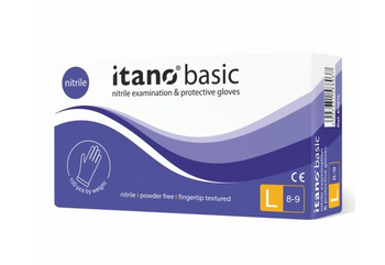 Itano Basic Mănuși nitril fără pudră L 100 buc Albastru