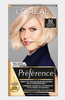 L'Oreal Paris Feria Preference Culoare de păr 92 Bej foarte deschis - Blond perlat