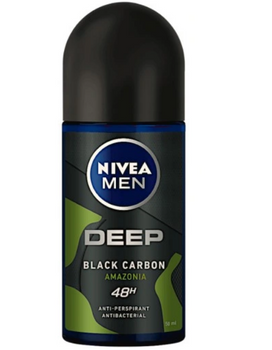 Nivea Antiperspirant Roll-On Men Deep Black Carbon Amazonia 50 ml