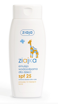 Ziajka Emulsie waterproof pentru copii SPF 25 protectie medie UVA + UVB 150 ml