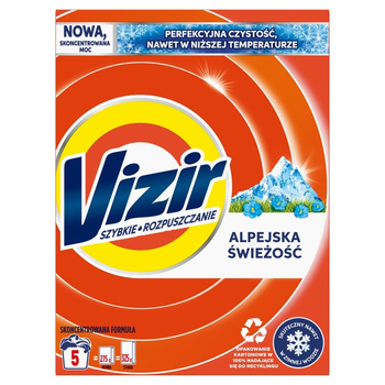 Vizir Alpine Fresh pulbere albă și strălucitoare pentru țesături 275g SNOW WHITE