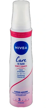 Nivea Care &amp; Hold Soft Touch Mousse pentru păr 150 ml