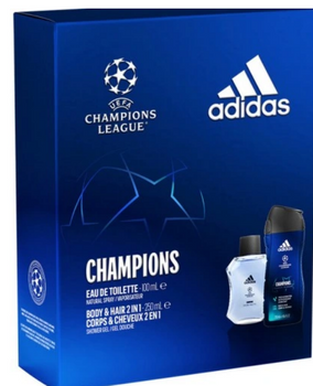 Adidas Champions League Star Set pentru bărbați Apă de toaletă 100 ml + Gel de duș 250 ml