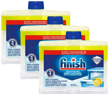 Detergent pentru mașini de spălat vase Finish Lemon Trojpack 3 x 250 ml