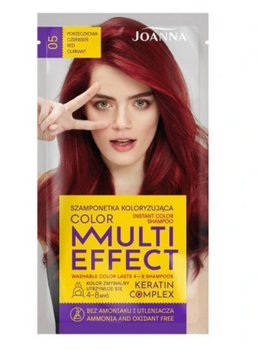 Joanna Multi Effect Color Keratin Complex Samponetka -05 Currant Red 35 g