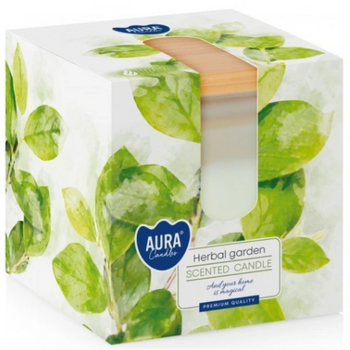 Bispol Lumânare parfumată în sticlă tricoloră 160 g Herbal Garden